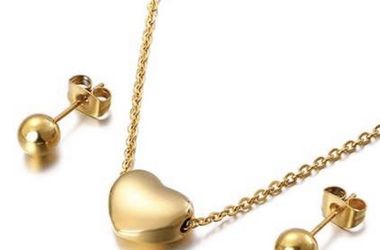 Set Necklace And Earring Gold