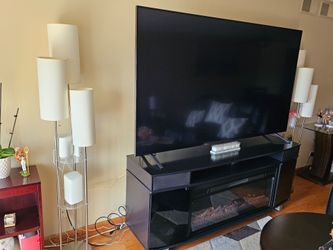 LG TV 86" 4K UHD with Electric Fireplace