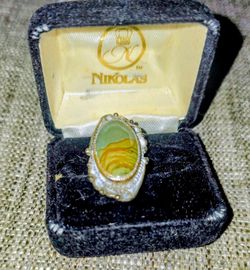 Nikolas Statement Ring with Stone Cabochon