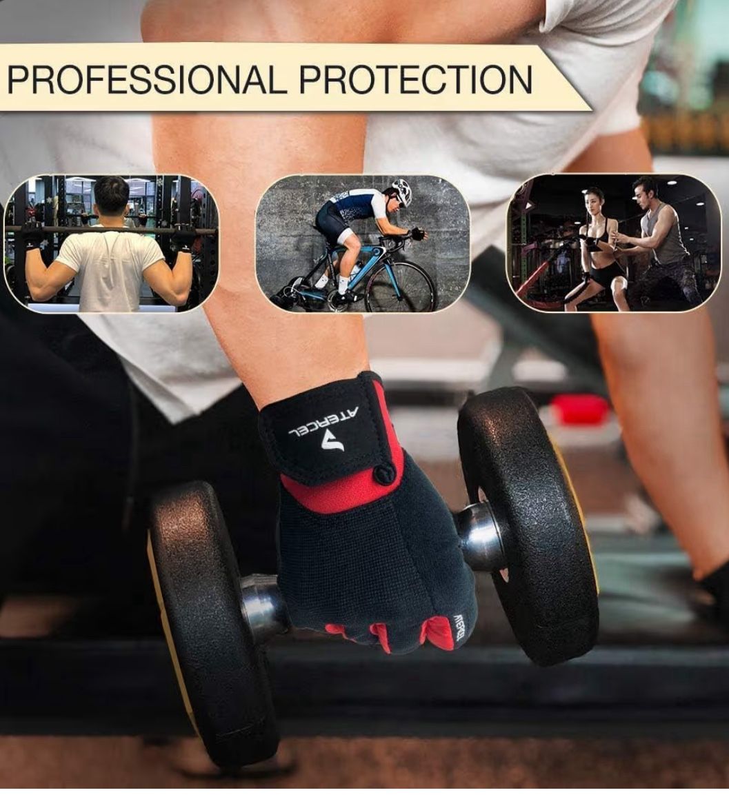 Workout Gloves for Men and Women, Exercise Gloves for Weight Lifting, Cycling, Gym, Training, Breathable and Snug fit