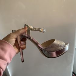 Silver High Heels