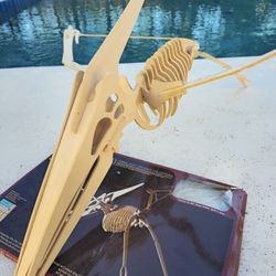 Flying Dinosaur Pteranodon Pterodactyl Skeleton 1980 Model Kit Hanging Ceiling Wood Dinosaurs Wooden Art Crafts Toy