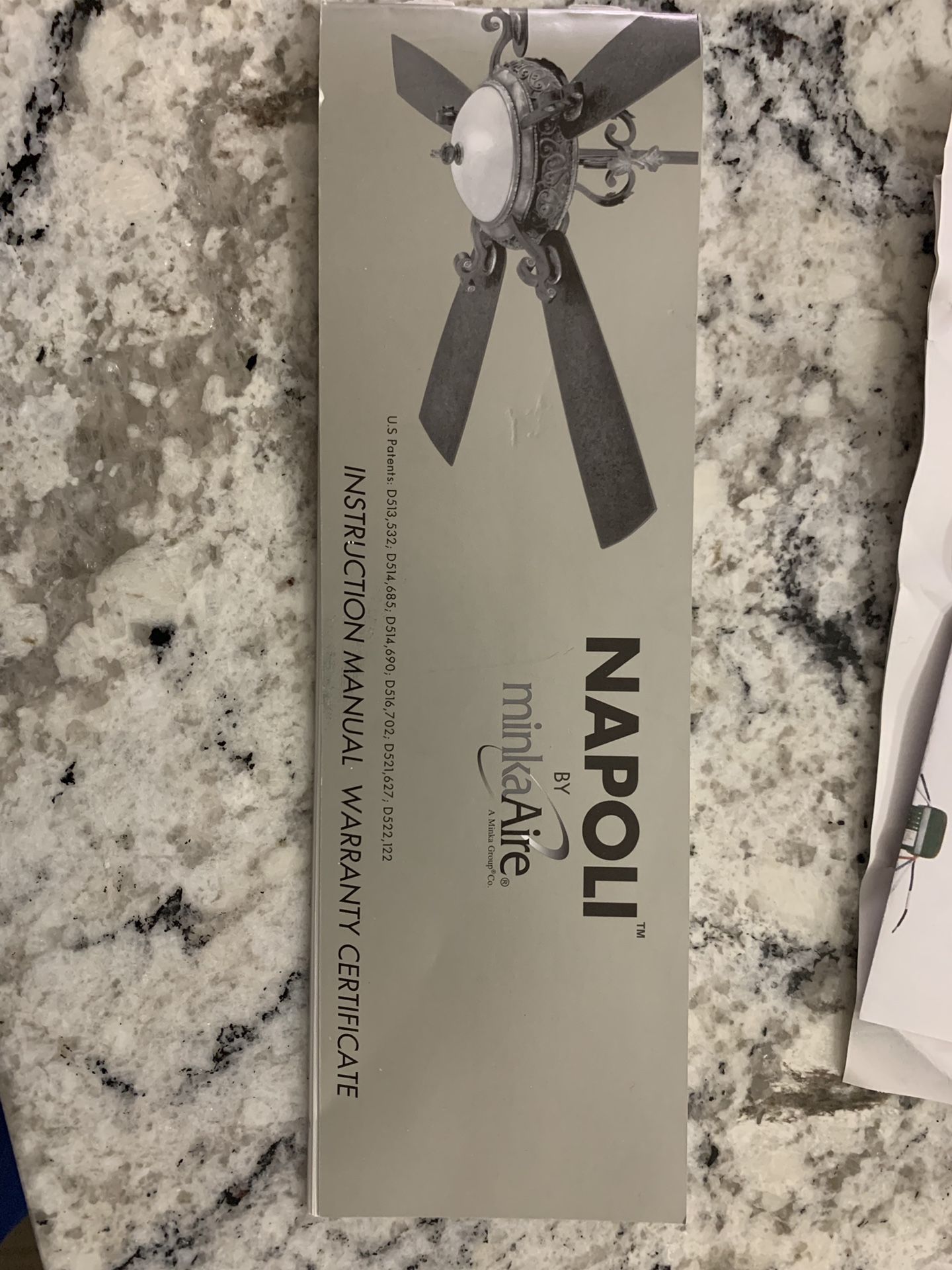 Minka Aire Napoli 68” Ceiling Fan with light and remote for Sale in