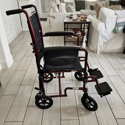Folding Transport Wheelchair