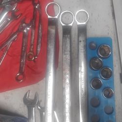 3 Snap Big Wrenches Size 21 24,22 24,24 27 Boxed