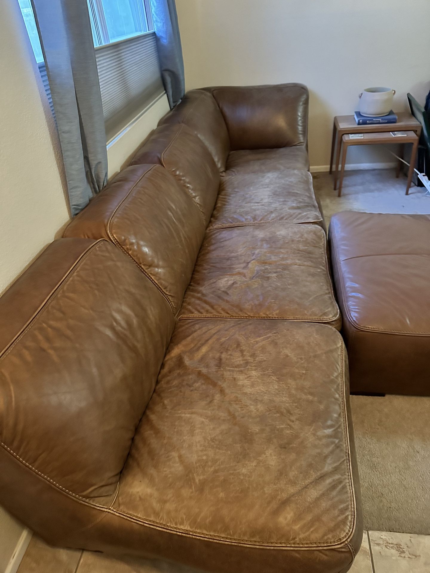 Top grain Leather sofa $500