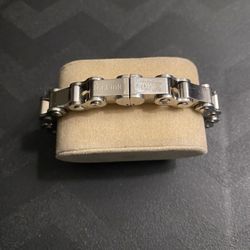 IceLink Polished Stainless Motorcycle Chain Bracelet 