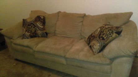 Tan Plush Couch Free delivery