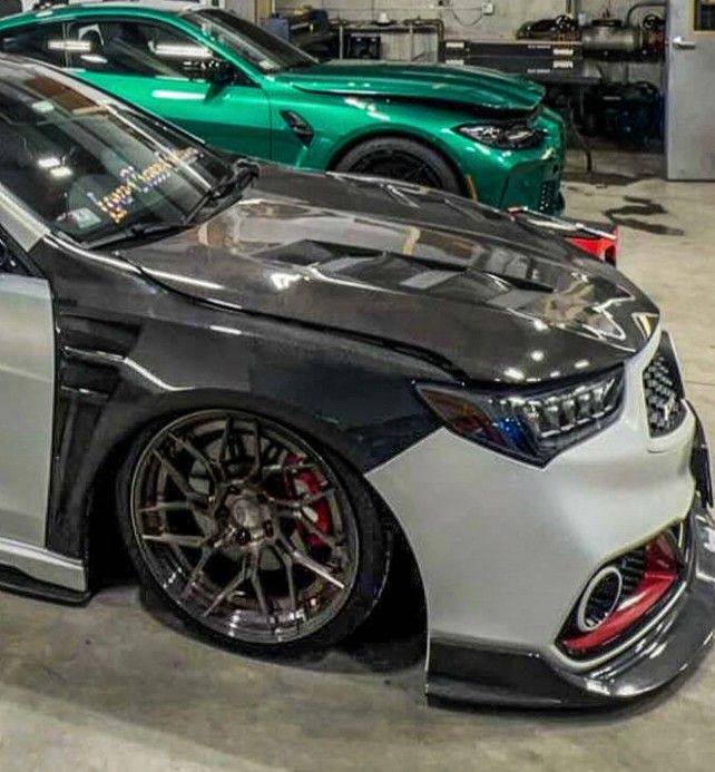 2019 Acura TLX Aspec Carbon Fiber Hood and BCBR racing Coilovers