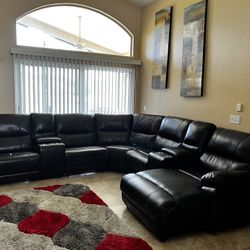 Leather Couch Sectional 