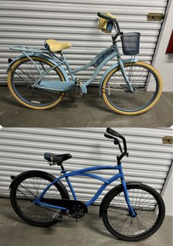Huffy 26” Mens And 24” Womens Beach Cruisers.