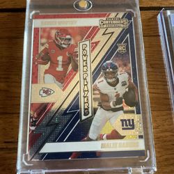 Xavier Worthy Malik Nabers 2024 Contenders Power Players RC Sparkle Holo #23