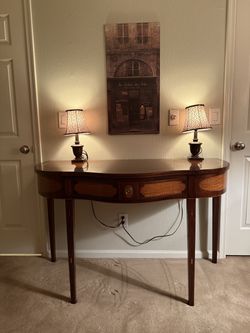 Kindel Winterthur Collection Inlaid Mahogany Console Table