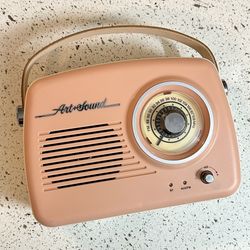 Art+Sound Pink Vintage Wireless Radio Speaker