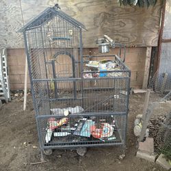 heavy-duty cage for large birds