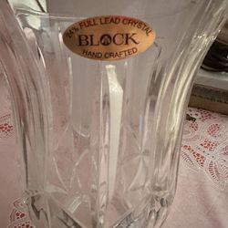 BLOCK 24% Full Lead Crystal Candle Holder 