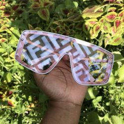 Letter Print Oversized Gradient Trendy 2020 Popular Fashion Unisex Sunglasses