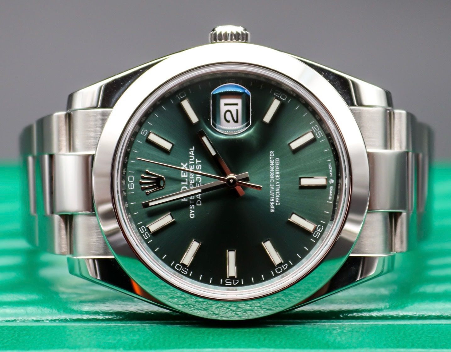 Rolex DJ 41MM. Mint Green. 2024! 126300