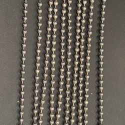 10’ of Nickel plated brass bead chain 