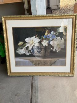 Calla lilies in a bowl print