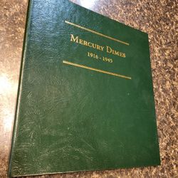 Coin Collection Book Mercury Dimes 1(contact info removed) green book