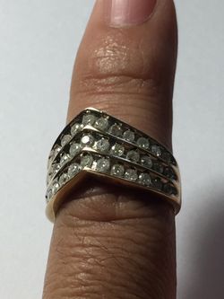 14K Yellow Gold Diamond Engagement Ring Women Jewelry Sexy Sz 6.5 on Sale