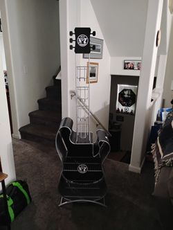 JACK DANIELS Metal GUITAR Liquor Bottle Display