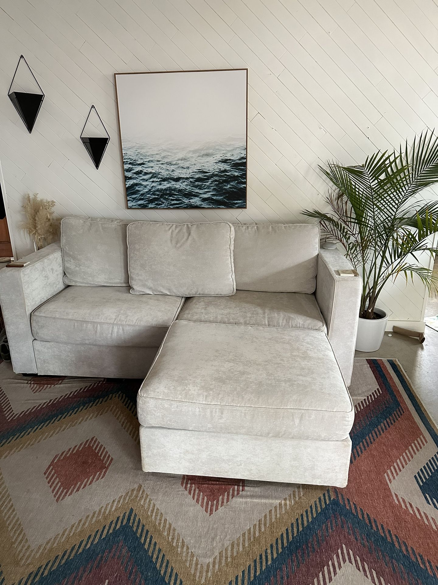 Lovesac Sactional (sky Grey Corded Velvet)