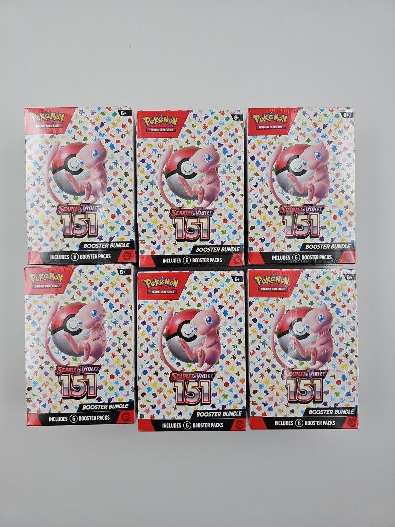 6x Sealed Pokemon 151 Booster Bundles