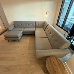 Gray Mid-Century Modern Sectional