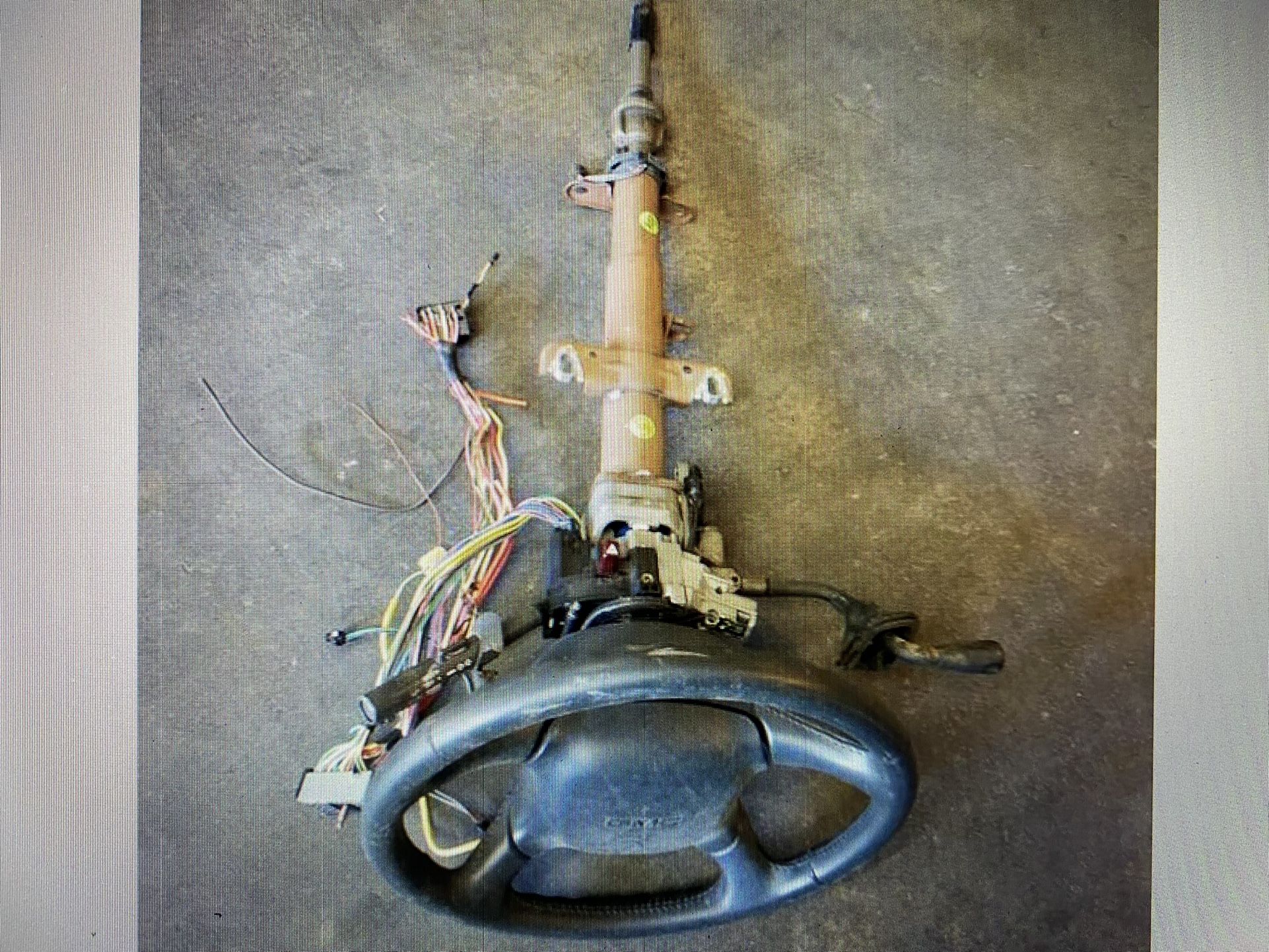  GMC Sierra Astro Silverado Steering Column & Leather Steering Wheel