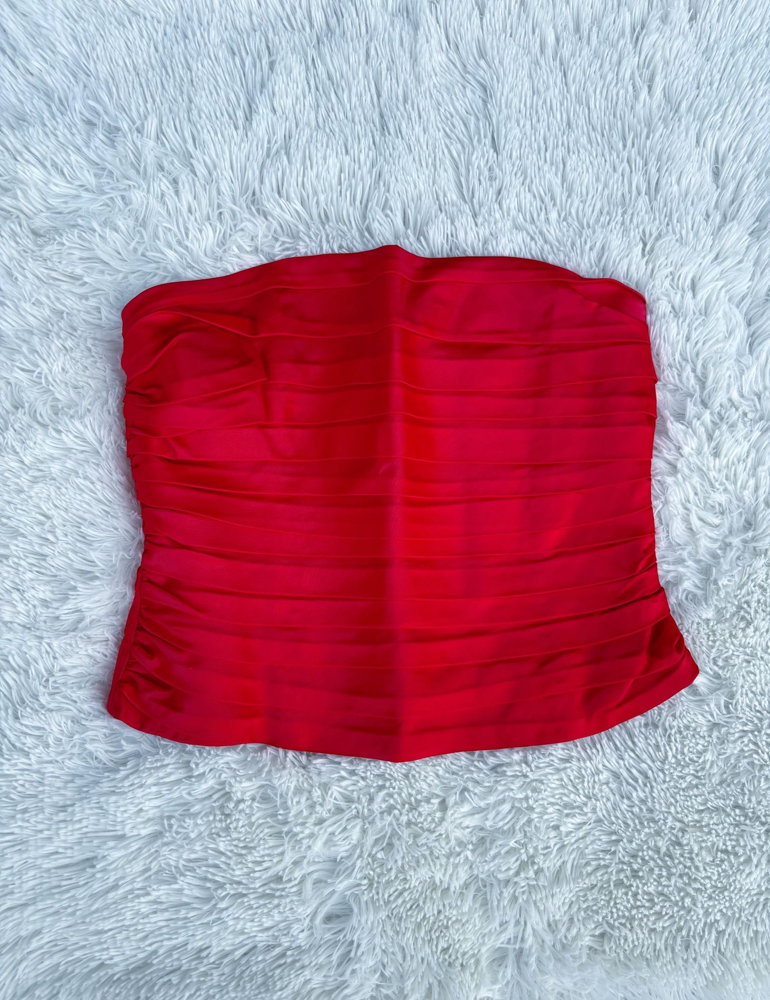 ✨ XS VINTAGE BUSTIER SCOTT MCCLINTOCK MILLENNIUM 2000 RED SATIN CORSET TOP ✨