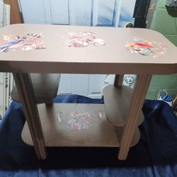Vintage Table Adorned With Mushrooms