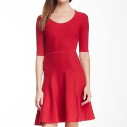 Cute BCBG Red Dress Stretch Size Small Was $328