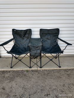 Portable Double Connected Folding Chairs