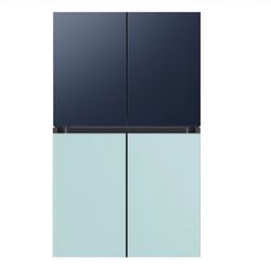 Bespoke 4-Door Flex™ Refrigerator Panel in Morning Blue Glass - Bottom Panel