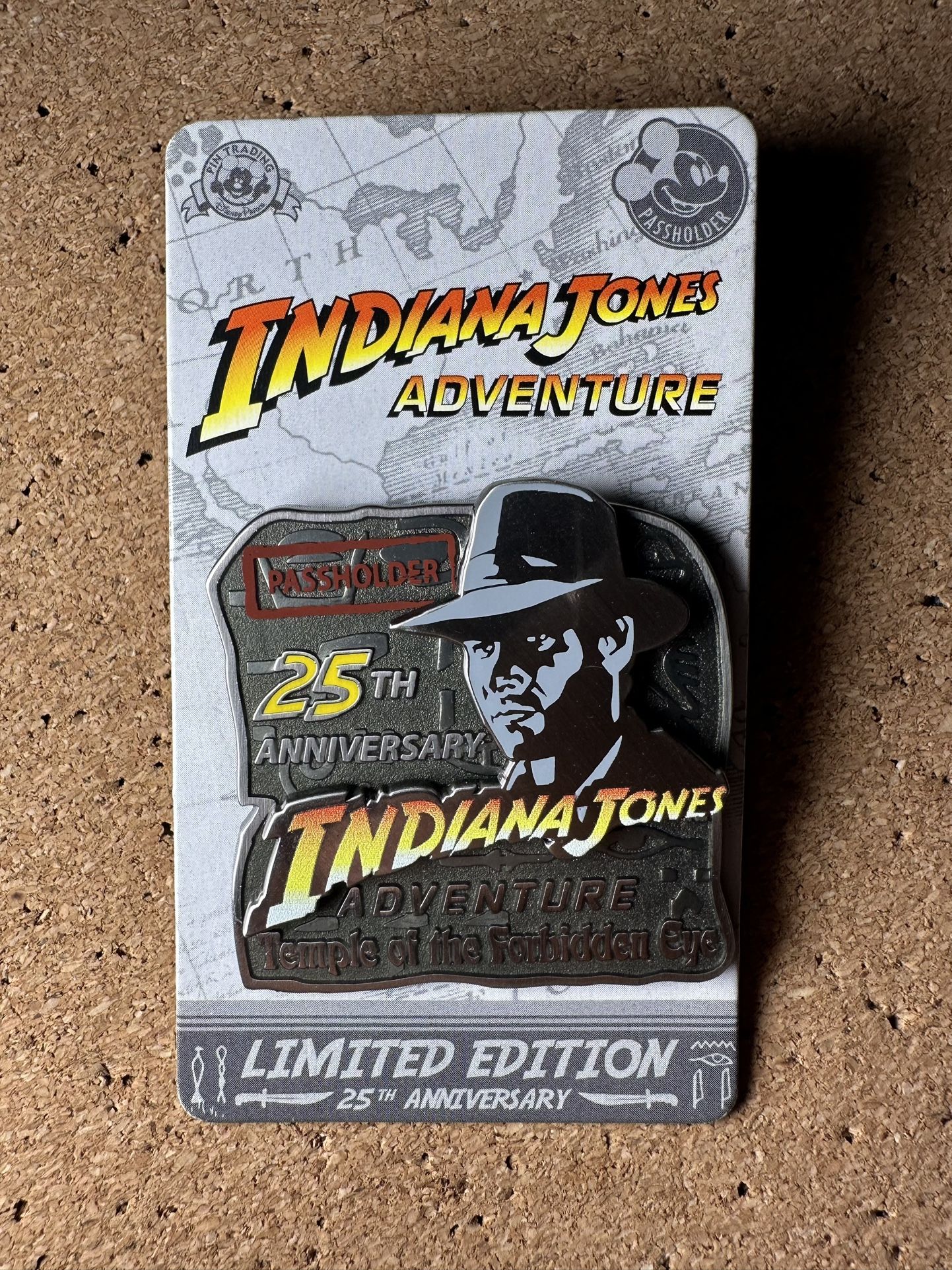 2020 Disney Disneyland Indiana Jones Attraction 25th Anniversary LE Pin (B)