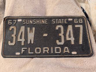 1967-68 Florida tag