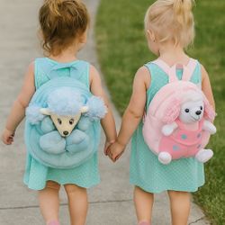 2 backpacks with puppies for toddler girls 
