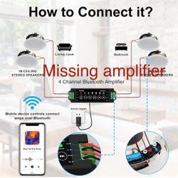 Herdio 6.5" 600 Watts Bluetooth Ceiling Speakers Wireless Home Recessed Speaker System Suitable for Indoor,Kitchen,Home Theater,Bedroom,Office,Covered
