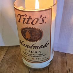 Custom Candles  Cut Liquor Bottles 