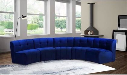 Velvet 5pc Sectional Couch - New, delivery OBO