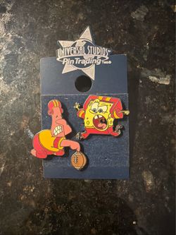 Universal Studios Spongebob And Patrick Football Pin