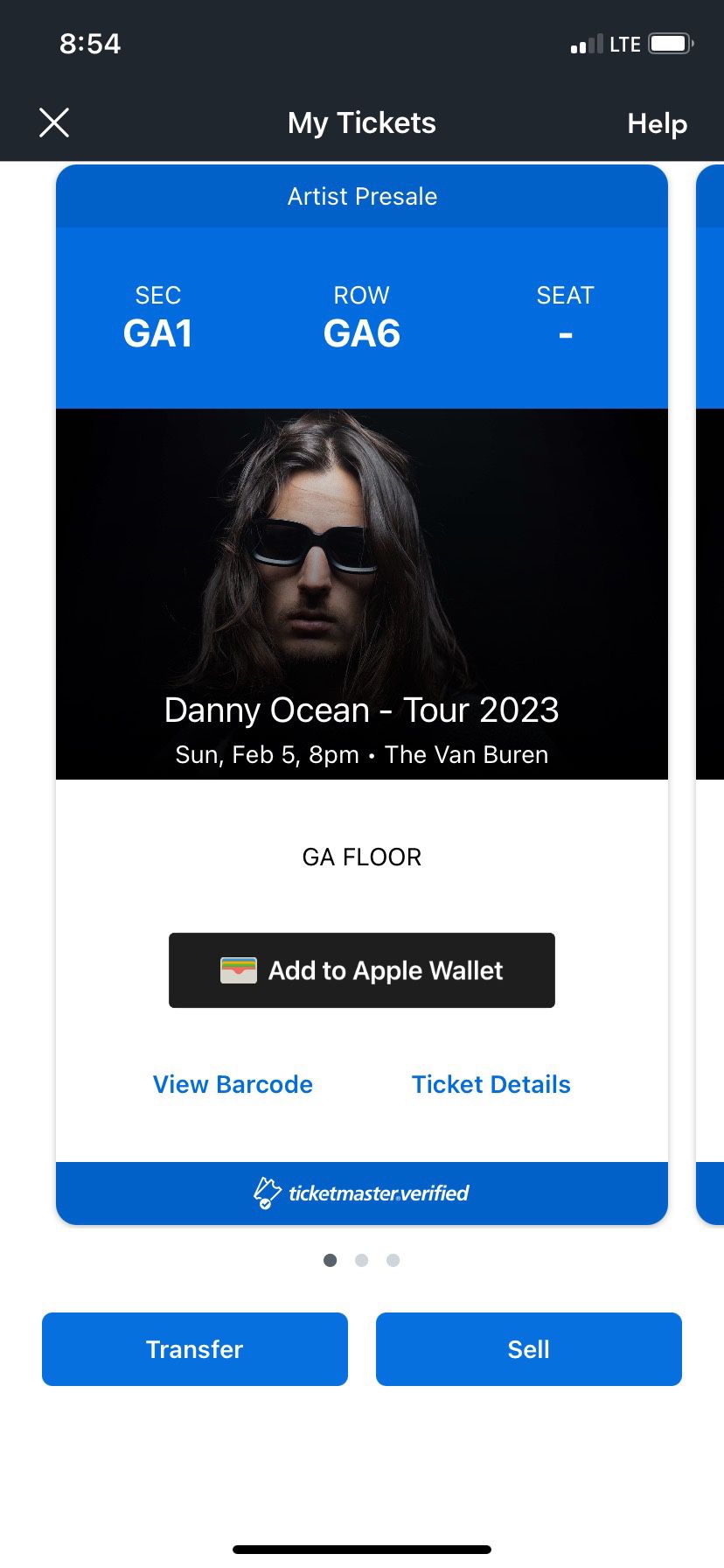 Danny Ocean Tickets