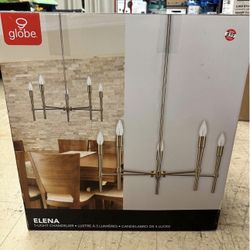 ✨ 5-Light Modern Contemporary Chandelier – Brushed Brass Finish | NEW IN BOX ✨