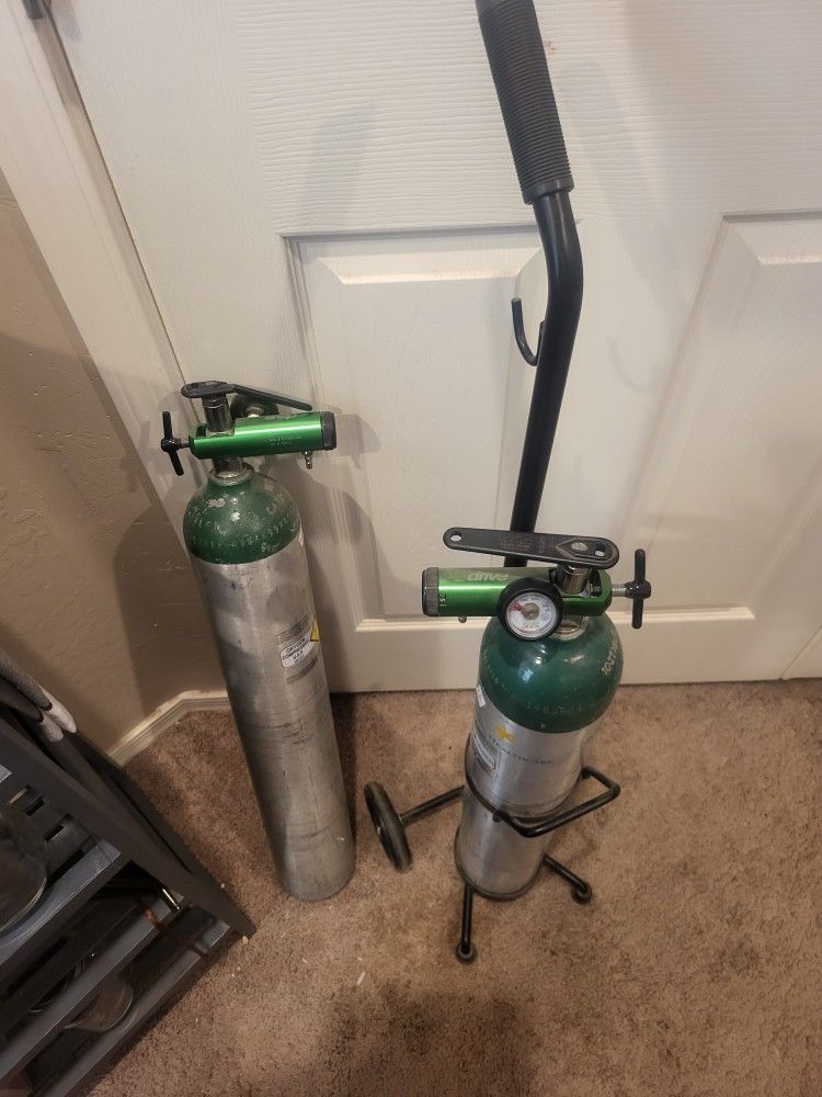 1 Oxygen Carrier And 2 Cylinders