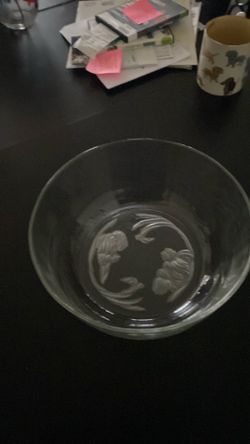 Crystal serving bowl