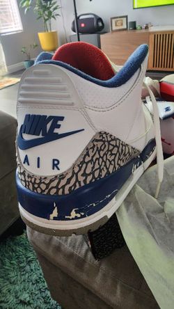 Jordan Nike Air Jordan 3 Retro White/Fire Red/True Blue, Size 10, OG 854262-106