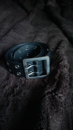 Black Double Grommet Belt