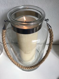 Pottery Barn glass Lantern